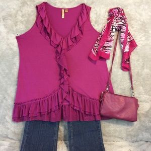 NWOT Eyeshadow Raspberry Tank Top